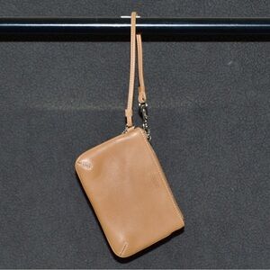 Brown Leather Coach Wristlet Purse